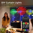 thumbnail image 6 of LED Curtain Lights, Smart String Lights, 6.6 x 6.6ft, 400 RGBIC LEDs with Plug and Remote，Color Changing Window Lights, Dynamic DIY Curtain String Lights for Bedroom Wall, Outdoor Waterproof, 6 of 6