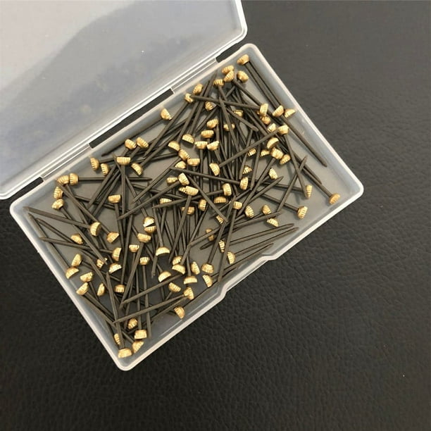Clavo para marco de fotos, herrajes de latón negro, clavos de cabeza redonda para pared, caja combinada