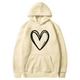 thumbnail image 4 of Erwazi Women's Oversized Pullover Hoodies Heart Printed Hooded Sweatshirts Casual Cute Graphic Hoodie with Pockets, 4 of 4