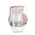 thumbnail image 3 of Unique Bargains Women's Clear Platform Block Heeled Slides Sandals, 3 of 7