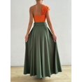 thumbnail image 2 of Multicolor Womens One-Shoulder Sleeveless Asymmetrical Maxi Dress With Belted Waist And High-Low Hem, 2 of 8