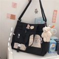 thumbnail image 2 of Bolsos de lona impermeables de nailon para mujer, bolso de hombro, bandolera japonesa para mujer, bolsos cruzados escolares para estudiantes, bolso para niña, 2 of 5