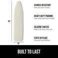 thumbnail image 3 of GORILLA GRIP Scorch Resistant Ironing Board Cover, Silicone Coating, Hook and Loop Fastener Strap, Linen, 3 of 10