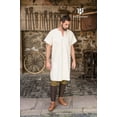 thumbnail image 3 of Burgschneider - Medieval Tunic / Under Tunic Short Sleeve “Snorri“ - Natural (size: L ), 3 of 4