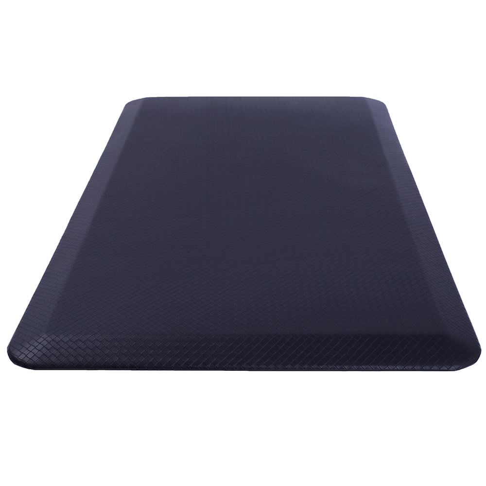 Kepooman 24" x 70" x 1/2" Anti-Fatigue Mats, Comfort Kitchen Mat Kitchen Rug for Indoor Outdoor, Extra Support and Thick Floor Mats, Office Standing Desk Mat Door Mat-Black