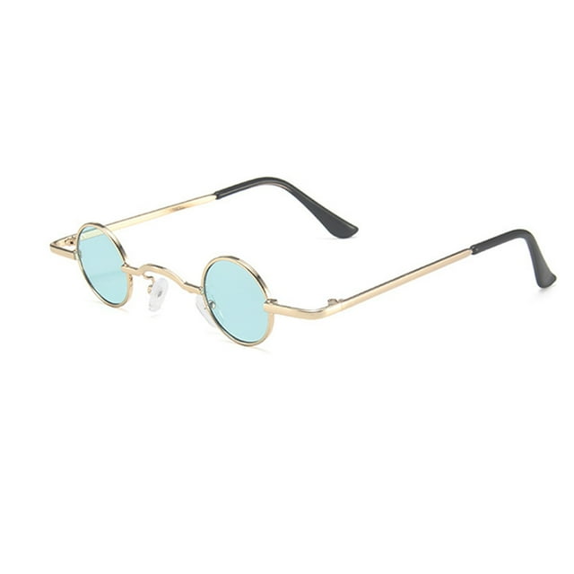 VONKY Mini Sunglass Eye Protector Retro Eyewear Fashionable Multicolored Small Sweet Gift Chic Design Attractive Kid Supplies Gold/Green