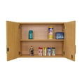thumbnail image 3 of Tot Mate 2-Level Wall Cabinet Storage, Wood Laminate, Elm Gray, Assembled 30"W x 14 1/2"D x 22 1/2"H, 3 of 7