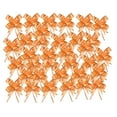 thumbnail image 3 of 200 Pieces Pull Flower Present Basket Gold Thread Style with Ribbon Anniversary Accessory Wedding Decor Floral Crafts Home Arts orange gold edge, 3 of 6