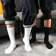 thumbnail image 2 of Calcetines de hombre de otoño e invierno de color sólido de longitud media calcetines de invierno estilo Hong Kong medias de marea negras de altura media calcetines deportivos de algodón para las, 2 of 6
