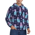 thumbnail image 2 of Daiia Silhouette Cats for Men's Fashion Hoodies & Sweatshirts with Kangaroo Pocket Hooded Sweatshirt Breathable & Moisture Wicking-3X-Large, 2 of 7