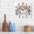 thumbnail image 6 of Gost Skeleton Rainbow Wall Clock Decorative Square Silent Non-Ticking Operated Clocks Aesthetic for Bedroom Living Room, 6 of 8
