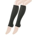 thumbnail image 2 of UJNDER Autumn Winter Knitted Leg Warmers Loose Retro Stacked Socks For Girls Mid Calf Foot Covers Grey, 2 of 3