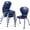Blue - 14", variant on Schooled Student Stackable Chairs Ergonomic Molded Seat Shell Classroom Chairs, 12”, Black, 4-Pack