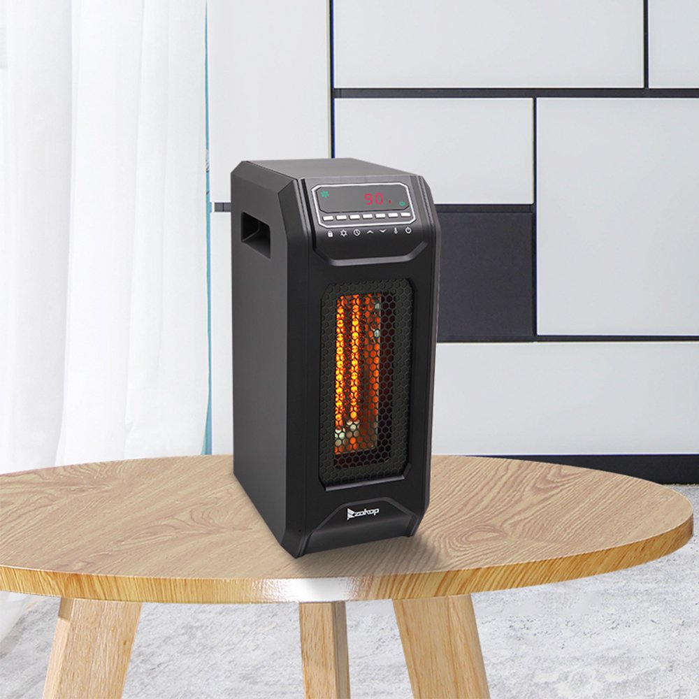 Small Space Heater, 1500/ 750W Portable Electric Infrared Heaters with