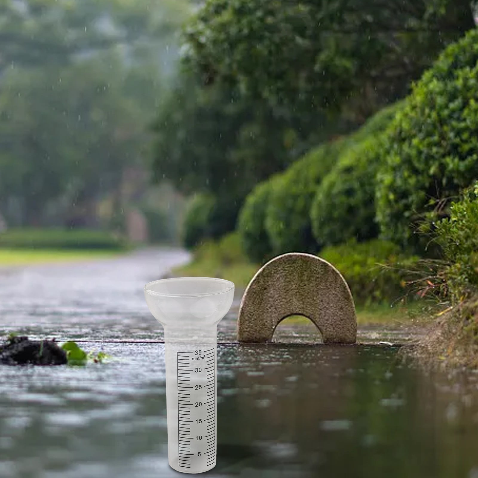 Replacement Glass for Rain Gauge Precipitation Gauge Glass Rainwater Gauge 35mm