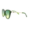 thumbnail image 3 of Womens Contemporary Oversized Designer Butterfly Plastic Fashion Sunglasses Green - Green Yellow, 3 of 4