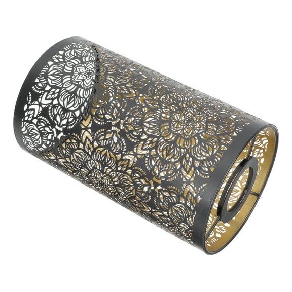 Black Metal Lampshade Chandelier Lamp Shades Hollow Out Table Lamp Shade Clip On for Floor Wall Lamp Light Accessories Style 1