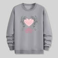 thumbnail image 3 of Ceisia Men's Regular-Fit Crew-Neck Double-Heart Hand-Drawn Printed Casual Sweatshirt Gift, 3 of 6