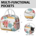 thumbnail image 6 of Lunch Bag Lunch Box for Women Reusable Insulated Lunch Cooler Bags,Large Capacity for Work Travel Picnic,Water-Resistant Pioneer Colorful Floral Lunch Tote Bag Gifts for Woman Mom White, 6 of 6