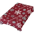 thumbnail image 5 of Coolnut Christmas Snowflake Tablecloth, Waterproof Washable Polyester Square Table Cover, Durable Tablecloth for Kitchen Dining Table Party Decor, 60"X 120", 5 of 7