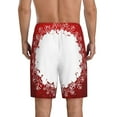 thumbnail image 3 of Naloa Winter Christmas Snowflake Men's Short Pajama Pants, Lounge Comfort Shorts with Elasticized Waistband and Side Pockets - Large, 3 of 9
