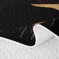 thumbnail image 5 of Manfei Vintage Deer Quilt King, Cottage US Flag King Coverlet Set, Dark Brown, Black Reversible, 3pcs, 1 Bedspread and 2 Pillowcases, 5 of 7
