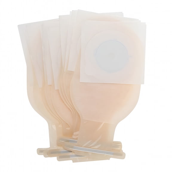 XIRQI Ostomy Bag,10pcs/Pack One-piece System Ostomy Bag Medicals Drainable Pouch Colostomy Bag Ostomy Supplies