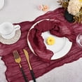 thumbnail image 7 of Wrinkled Dinner Napkins Gauze Cheesecloth Napkins 20 x 20 Inch Rustic Boho Table Napkins Decorative for Weddings Parties Event Home Table(Burgundy,20PCS), 7 of 7