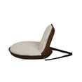 thumbnail image 6 of Loungie Quickchair Mesh Floor Chair Foldable with Strap Lightweight, Beige/ Brown, 6 of 9
