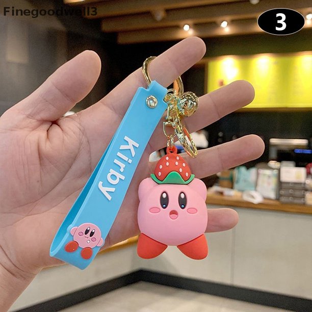 Finegoodwell3 Figura De Anime De Dibujos Animados Kirby Llavero Kawaii Coche Colgante Para Bolsa Accesorios Modish