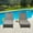 Gray, variant on Sumdeal Outdoor Chaise Lounge Set of 2 with Retractable Side Tray, Adjustable Backrest and Sturdy Plastic Frame, Perfect for Patio, Poolside, Garden and Beach,White