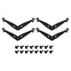thumbnail image 1 of Uxcell 4 paquetes de soportes de esquina decorativos, 2.4" x 2.4" x 0.6" soporte en L metálico con tornillo para muebles, caja de madera, baúl, negro, 1 of 6