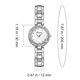 thumbnail image 2 of Reloj con pulsera para mujer, conjunto de relojes de pulsera con diamantes de imitación de nácar para mujer, correa de acero inoxidable brillante, conjunto de reloj de mujer en oro rosa, regalo, 2 of 4