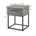 thumbnail image 3 of Roundhill Furniture Belize 3-Piece Upholstered Bedroom Set, Tufted Wingback Bed with Two Gray Nightstands, King, 3 of 13