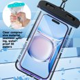 thumbnail image 2 of CSChome Waterproof Cell Phone Pouch Waterproof Phone 2Pcs Touch Screen Design Large Capacity Transparent Universal Underwater Clear Cellphone Protector Dry, 2 of 7