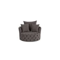 thumbnail image 5 of ACME Zunyas Accent Chair with Swivel in Gray Velvet, 5 of 6