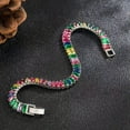 thumbnail image 5 of K-KED Luxury Full Diamond Adjustable Crystal Tennis Chain Colorful Zirconium Bracelets-Gold, 5 of 7