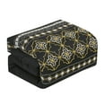 thumbnail image 3 of ESCA 7-Pieces Boho Black and Yellow Comforter Set, Yellow and Black Bedding Set - King/Cal King Size, 3 of 8