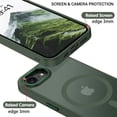 thumbnail image 2 of VENINGO Magnetic Phone Case for iPhone 16e / iPhone 17e 6.1" Compatible with Mag-safe , Translucent Matte Shockproof Scratch Resistant iPhone 16e Case / iPhone 17e Case，Dark Green, 2 of 7