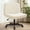 Beige-wheels, variant on Orange Factory Criss Cross Chair Wheels Wide Cross Legged Office Desk Vanity Chair Comfy Fabric Armless Adjustable Swivel for Home Computer Task (Beige Wheel, Fabric)