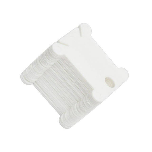 fastboy Planche d'Enroulement Bobines de Fil Dentaire Bobine de Cordon Enrouleur de Fil Polyvalent Simplement Utilisé Couture Broderie Bricolage Accessoire Rangement Blanc 100 Pcs