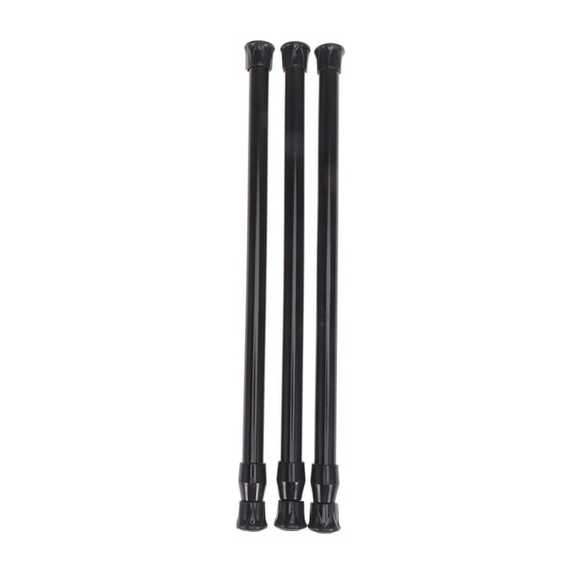 Tringle de Rideau de Douche Réglable pour Salle de Bain en Métal Noir, Compatible avec les Murs, avec Ressort Intégré 3050 cm