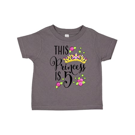 

Inktastic This Princess is Five- 5th birthday Gift Toddler Toddler Girl T-Shirt