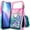 Pink Aqua, variant on NGB SUPREMACY For iPhone 17 Pro Max Phone Case Screen Protector Ring Holder Wrist Strap Lanyard Shiny Sparkly Glitter iPhone 17 Pro Max Case Cover