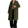 thumbnail image 4 of Fnooota Womens Wool Blend Coats, Single Breasted Hooded Below the Knee Winter Peacoats for Women Army Green Size S, 4 of 4