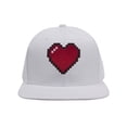 thumbnail image 1 of Top Headwear 80s Video Game Pixelated Heart Patch Snapback Cap - White, 1 of 1