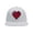 White, variant on Top Headwear 80s Video Game Pixelated Heart Patch Snapback Cap - Grey