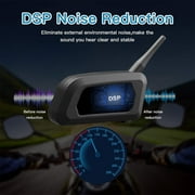 Motorcycle helmet Bluetooth intercom, two-way 1500M intercom communication system, DSP noise reduction technology, IP65 waterproof, compatible with a wide range of helmets