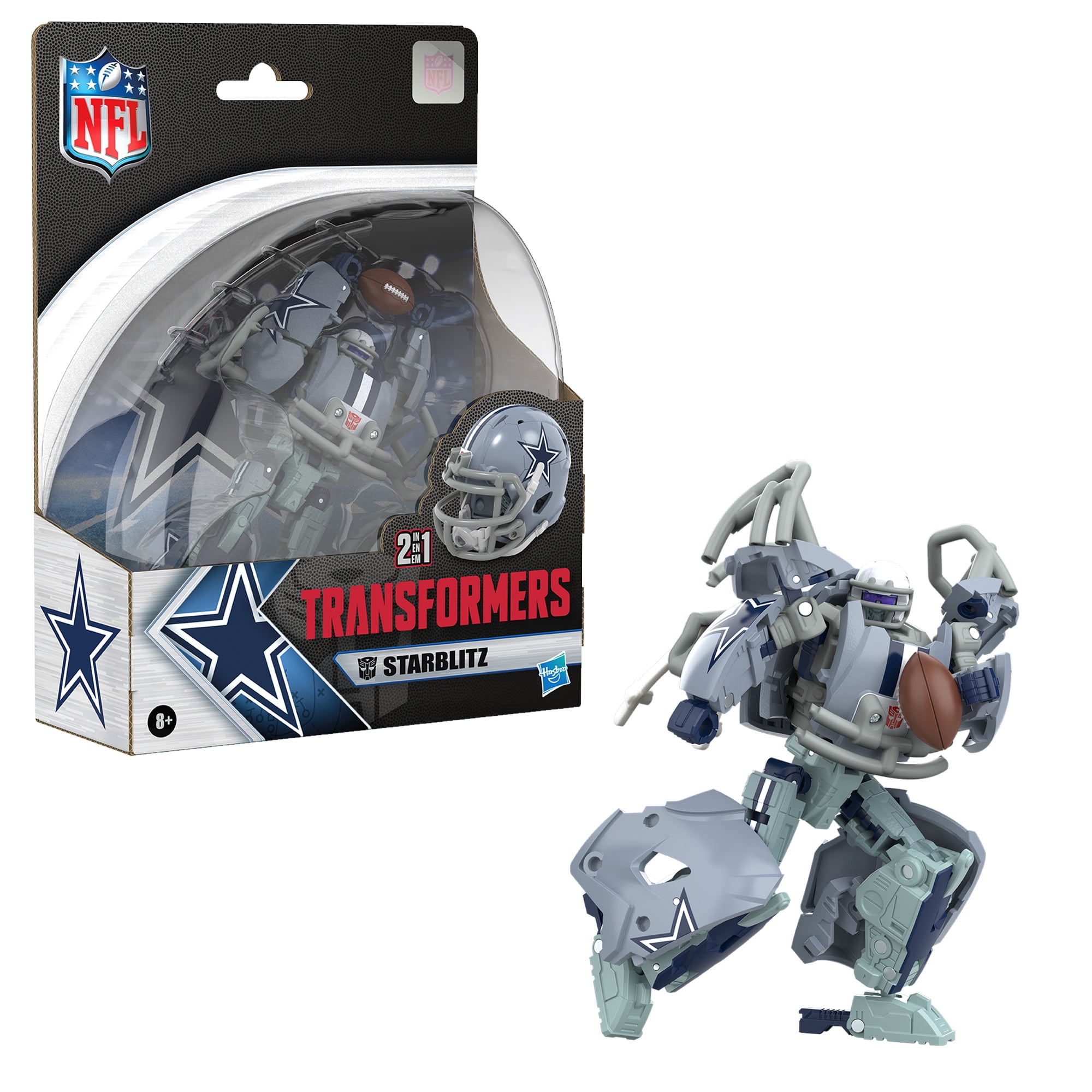 Transformers Toys NFL Dallas Cowboys Starblitz 5.5" Action Figure, 8+