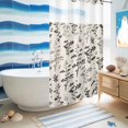 thumbnail image 5 of No Hook Shower Curtain, Black Grey Botanical Shower Curtains for Bathroom with See Through Top Window, Rustic Country Spring Floral Summer Leaf Waterproof & Washable Bath Curtain Narrow 54"x78", 5 of 9
